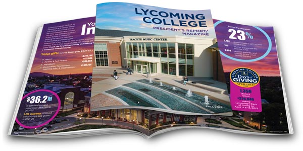 The 2022 Fall issue of the Lycoming College Magazine