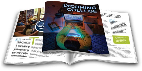 The 2022 spring issue of the Lycoming College Magazine